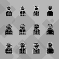 Flat Silhouette Pack for Males vector