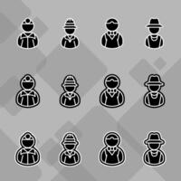Character-Based Profile Illustrations vector