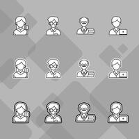 A set of icons for customer service vector