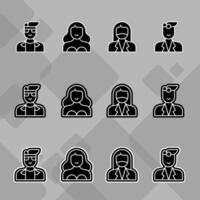Flat Style Morning Smile Avatars vector