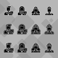 Set of Fun, Simple User Illustrations vector