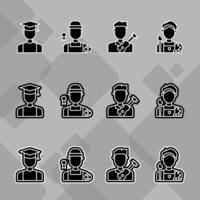 People Silhouettes for Online Identity vector