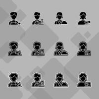 Minimalist Job-Based User Portraits vector