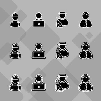 Stylish Profile Photos for Web Use vector