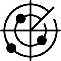 Marine radar pixel perfect glyph solid icon. Equipment detecting potential hazards. Collision avoidance and navigation. Black silhouette symbol on negative space. Isolatedillustration vector