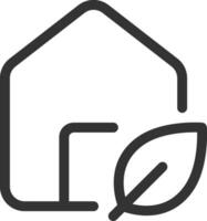Eco house line ui icon. Ecology preservation, ecofriendly. Sustainable construction, architecture. Isolated outline symbol. Webdesign user interface element linear, pixel perfect vector