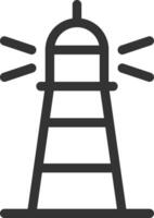Lighthouse line ui icon. Sea beacon, nautical. Ocean navigation. Searchlight, maritime. Direction, building. Isolated outline symbol. Webdesign user interface element linear, pixel perfect vector
