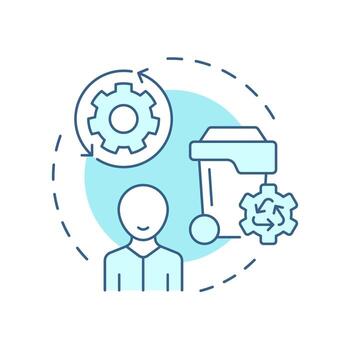 Resource utilization soft blue concept icon. Strategic efficient usage. Benefit of capacity management. Round shape line illustration. Abstract idea. Graphic design. Easy to use in presentation vector