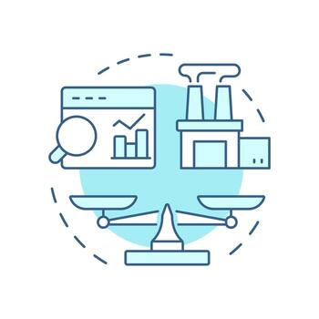 capacidad utilización tarifas suave azul concepto icono. identificar residuos y uso excesivo recurso administración métrico. redondo forma línea ilustración. resumen idea. gráfico diseño. fácil a utilizar en presentación vector