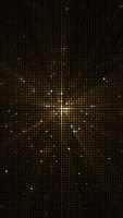 Flashing golden LED lights party background. Glowing disco wall animation. Full HD and looping warm glittering gold LEDs vertical background. video