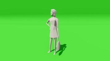 3d model of a woman with a briefcase video