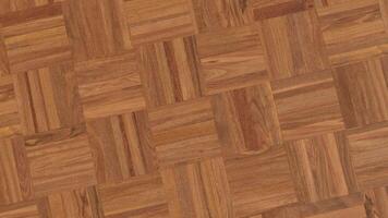 A close up view of a wooden floor with squares video