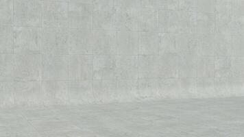 A white wall with a gray floor and a white door video