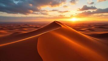 Sunset in the sahara desert video