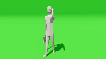 3d model of a man with a briefcase video