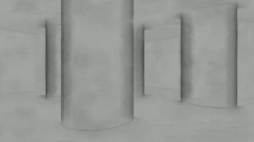 A drawing of three columns in a room video
