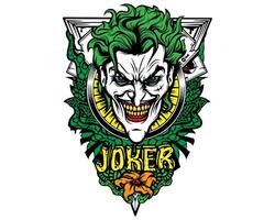 illustration featuring the Joker, a well-known character from DC Comics vector