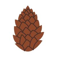Pine cone. Element of autumn forest. illustrations. vector