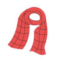 Warm autumn scarf in a scarf. Cozy autumn accessory for clothing. illustration. vector