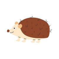 Cute hedgehog. Autumn forest character. illustration. vector