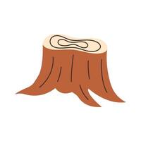 Stump. Forest element for autumn design. illustration. vector