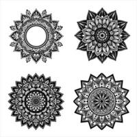 Intricate Mandala Art Collection with Geometric Floral Patterns vector