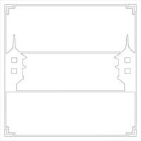 A blank template for a chinese style building vector