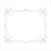 A white frame with ornate design vector