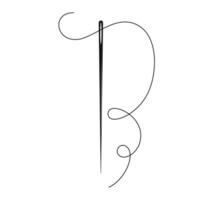 Sewing needle with thread vector