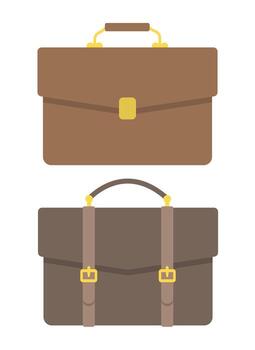 Briefcases icon on white background. Collection of briefcases for documents. Business and finance. vector