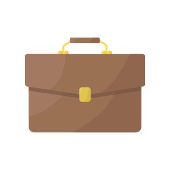 Briefcase icon with lock on white background. Businessman briefcase for documents. vector