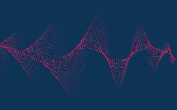 Doted bold and colorful wavy abstract backdrop for design needs. vector