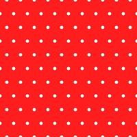 Seamless retro pattern of small white circles on a red background vector