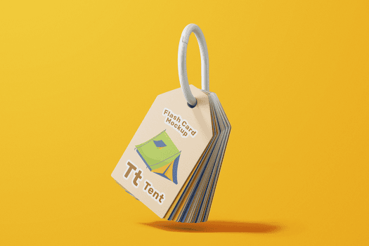 veloce carta con squillare educativo attrezzo modello modello galleggiante Visualizza psd