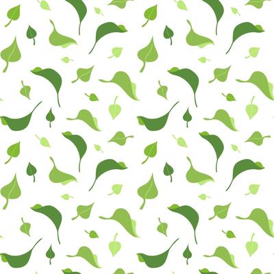 Hand drawn seamless pattern of tea, mint, or lilac bush leaves, Stylized flat illustration for nature designs, use for fabric, wallpaper, or product packaging, abstract backgrounds, organic texture