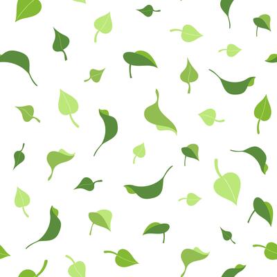 Eco friendly seamless pattern of tea, mint, or lilac bush leaves, Stylized flat illustration for nature designs, use for fabric, wallpaper, or product packaging abstract backgrounds, organic texture