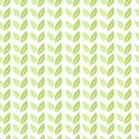 Green leaves icon, herb seamless pattern on white background, simple graphic pictogram illustration, eco friendly organic concept, flat label element for logo, vegan, save energy and self care vector