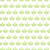 Green leaves icon, herb seamless pattern on white background, simple graphic pictogram illustration, eco friendly organic concept art, flat label element for logo, vegan, save energy and self care vector