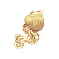 Unique food concept illustration with noodles vector