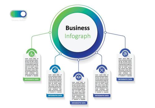 Business Infographic with Circle Diagram and Data Visualization vector