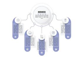 Business Infographic with Five Elements vector