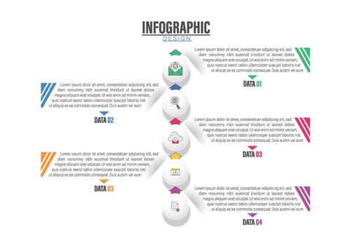 infografía diseño con datos representación y flujo de trabajo visualización vector