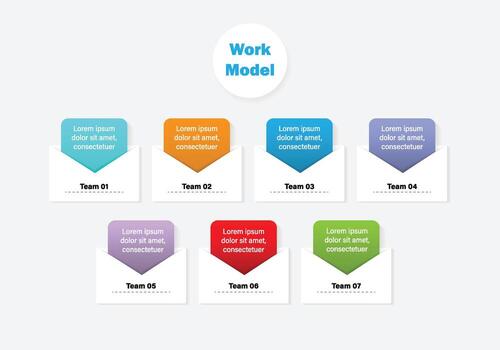 Work Model A Visual Presentation of Team Organization vector