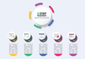 5 Step Business Infographic design vector