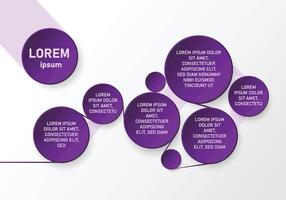 Purple Circular Infographic with Text Elements vector
