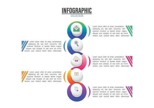 Infographic design with colorful circular elements vector