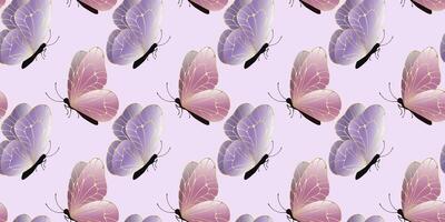 Butterfly pattern design on pastel background vector