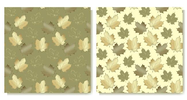 Leaf pattern design for backgrounds vector