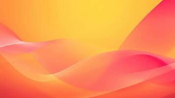 Abstract background shows flowing wave patterns with blended peach and yellow colors giving a gradient effect video