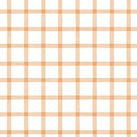 Watercolor beige colored gingham pattern with vertical horizontal stripes isolated background. Hand painted naive interwoven lines ornate for neutral fabric design, tablecloth, home decor print vector